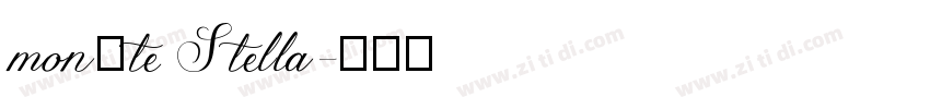 monste Stella字体转换